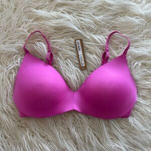 Skims Wireless Form Pushup Plunge Bra Neon Orchid Size 34D
